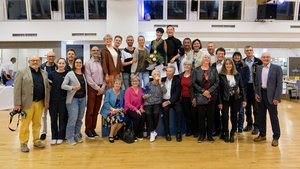 Marina und Alexander mit Unterstützungsteam bei der DM Kombination in Feuerbach