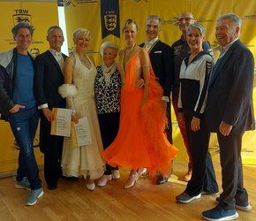Die drei Reutlinger Paare mit Cierpkas und Rolandas bei der LM in Öhringen