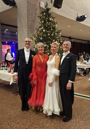 Gunther, Beate, Annette und Dieter beim Ballabend des Rot-Weiss Schwäbisch Gmünd