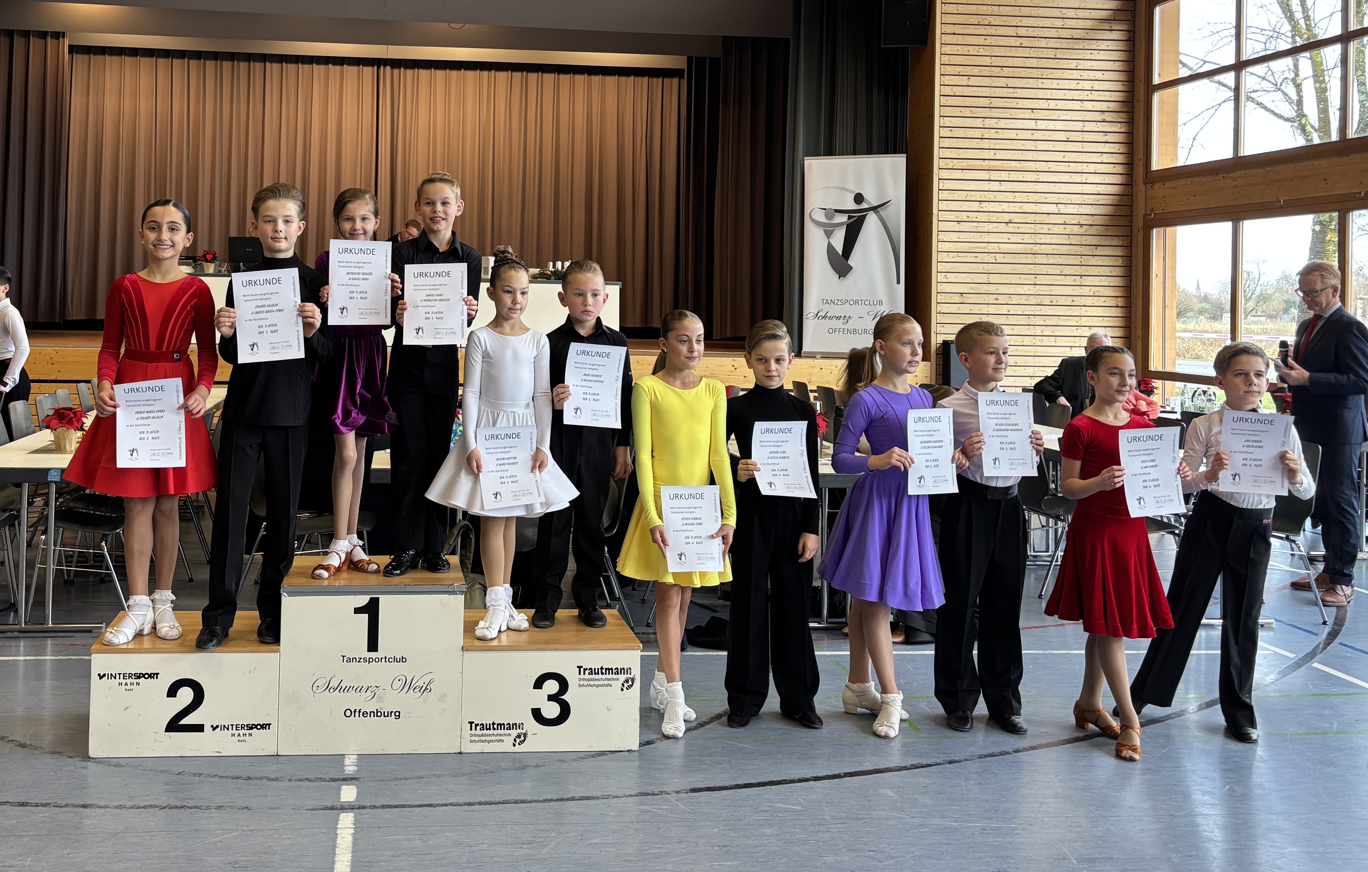 Daniel und Madeleine auf dem Siegertreppchen