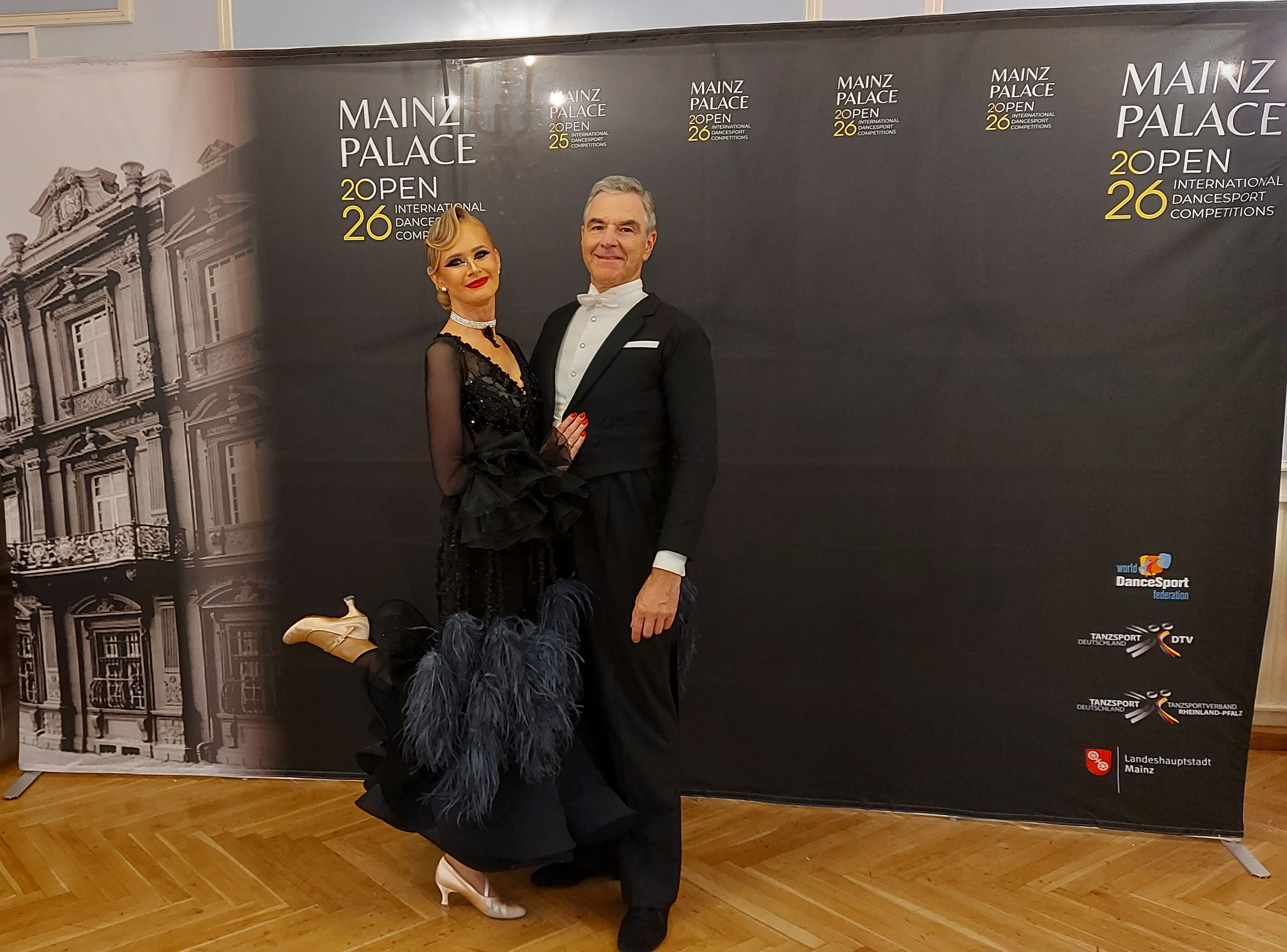 Petra und Stefan vertreten den TC Schwarz-Weiss mit einer tollen Leistung im kurfürstlichen Schloss in Mainz